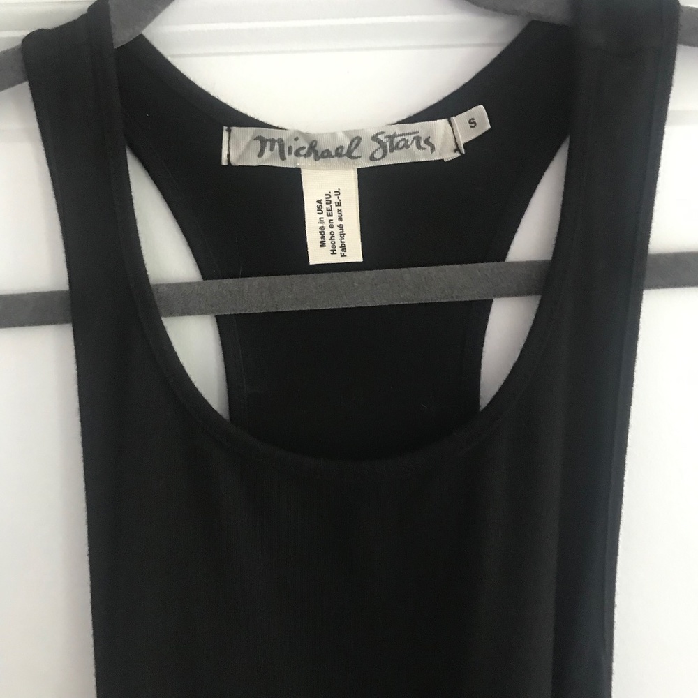 EUC Michael Stars Ruched Racerback Midi Tank Dress - S